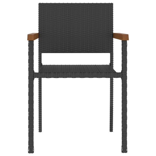 vidaXL Utend&oslash;rs spisestue 5 deler polyrotting svart