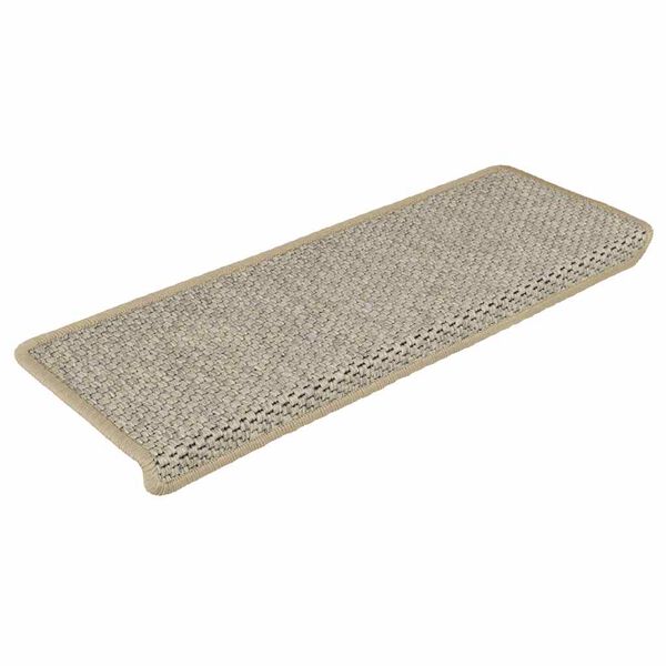 vidaXL Selvklebende trappematter sisal 30 stk 65x21x4 cm lysegr&oslash;nn