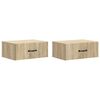 vidaXL Vegghengt Nattbord 2 stk. Sonoma eik 49 x 34,5 x 20 cm