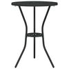 vidaXL Hage Bistro Sett 3 pcs Svart Aluminium
