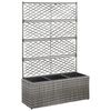 vidaXL H&oslash;ybed med espalier 3 potter 83x30x130 cm polyrotting gr&aring;