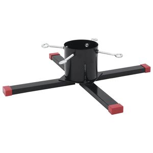 vidaXL Fot for juletre svart 61x61x15,5 cm