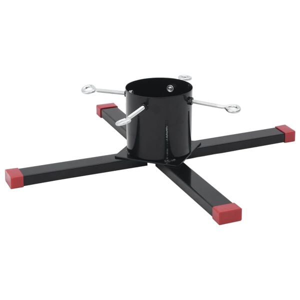 vidaXL Fot for juletre svart 61x61x15,5 cm