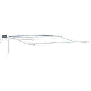 vidaXL Markiseramme med LED -stripelys Hvit 350 x 250 cm Aluminium