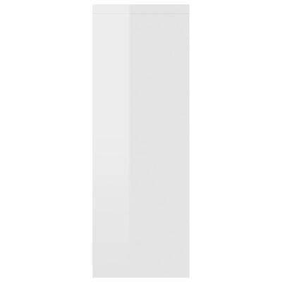 vidaXL Vegghylle høyglans hvit 45,1x16x45,1 cm sponplate