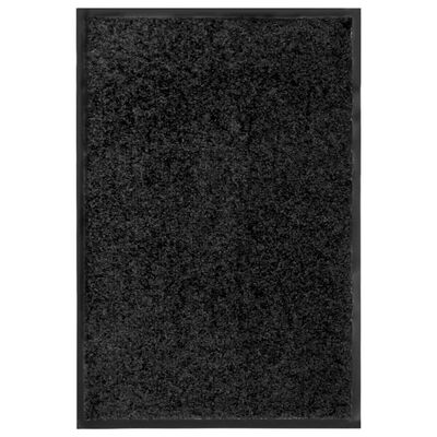 vidaXL Dørmatte vaskbar svart 40x60 cm
