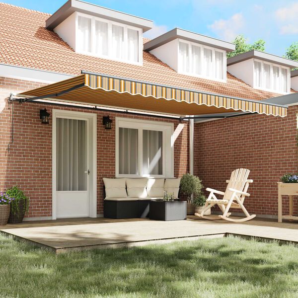 vidaXL Innvendbar Markise Flerfarget 450 &times; 300 cm Stoff og Aluminium