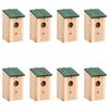 vidaXL Fuglehus 8 stk tre 12x12x22 cm