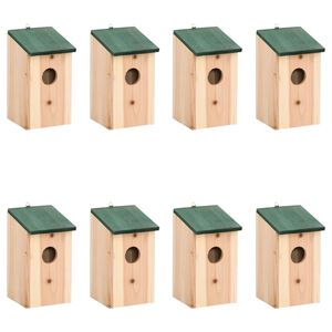 vidaXL Fuglehus 8 stk tre 12x12x22 cm
