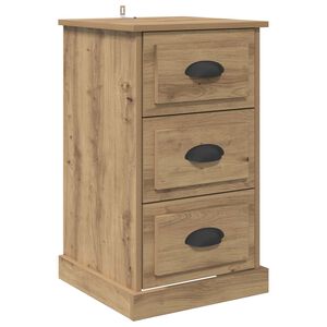vidaXL Nattbordskap Artisan Eik 39 x 39 x 67,5 cm Konstruert tre