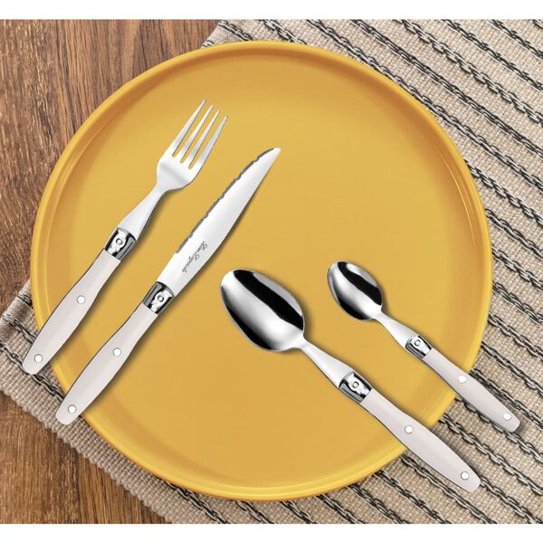 Lou Laguiole Bestikksett 24 deler Comptoir kremhvit