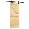 vidaXL Skyved&oslash;r Naturlig og svart 85 x 210 cm Massiv Furu Tre