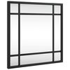 vidaXL Veggspeil svart 30x30 cm buet jern