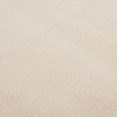 vidaXL Vaskbart teppe mykt kort lugg 200x290 cm sklisikker beige