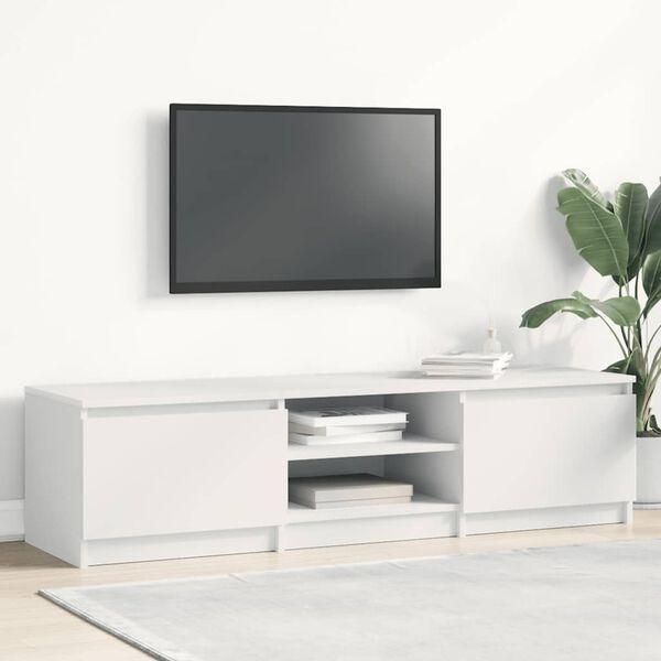 vidaXL TV-benk hvit 140x40x35,5 cm konstruert tre
