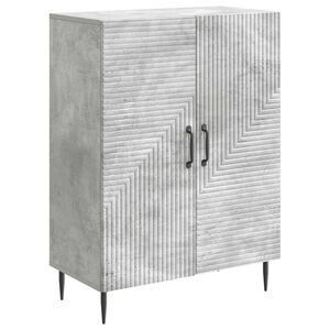 vidaXL Serviesskap Betonggr&aring; 66 x 34,5 x 89,5 cm Konstruert tre
