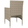 vidaXL Hagestol- og krakksett 4 deler polyrotting beige