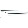 vidaXL Uttrekkbar markise Hvit 350 x 250 cm L&aelig;r og aluminium