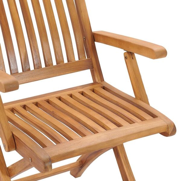vidaXL Sammenleggbare hagestoler 8 stk heltre teak