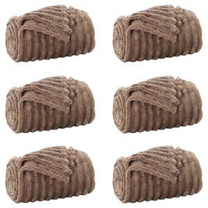 vidaXL Kastepledd 6 stk. Kamel 200 x 150 cm 4.75 kg Fleece