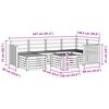vidaXL Sofasett Naturlig Solid akasietre