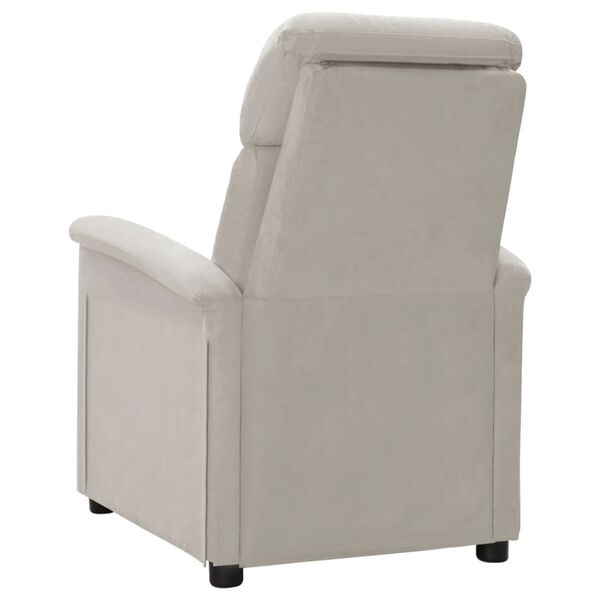vidaXL Hvilestol lysegrå mikrofiberstoff