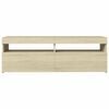 vidaXL TV-benk med LED-lys sonoma eik 120x35x40 cm
