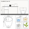 LECHUZA Plantekasse CLASSICO Color 18 ALL-IN-ONE hvit