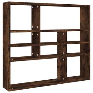 vidaXL Vegghylle r&oslash;kt eik 90x16x78 cm konstruert tre