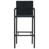 vidaXL Barstoler 2 stk svart polyrotting