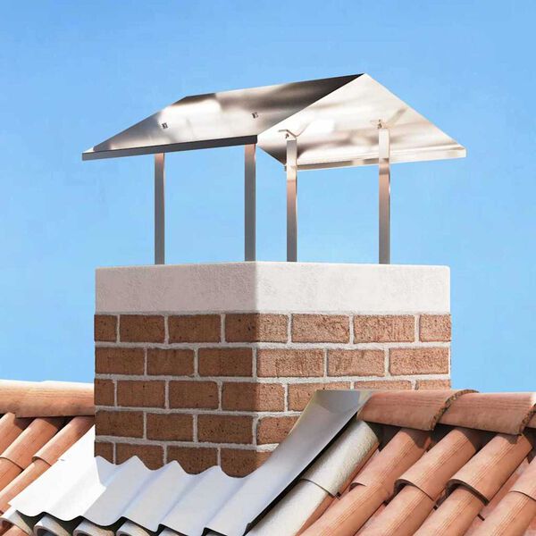 vidaXL Pipehette s&oslash;lv 60 x 60 x 38 cm Rustfritt St&aring;l