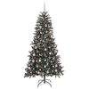 vidaXL Kunstig juletre med 300 LED gr&oslash;nn 210 cm PVC og plast og st&aring;l