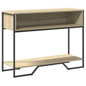 vidaXL Konsollbord sonoma eik 100x35x74,5 cm konstruert tre