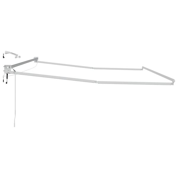 vidaXL Elektrisk uttrekkbar markiseramme Hvit 4 x 2 m Aluminium