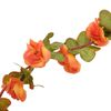 vidaXL Blomsterkranser for jul 6 stk oransje 250 cm