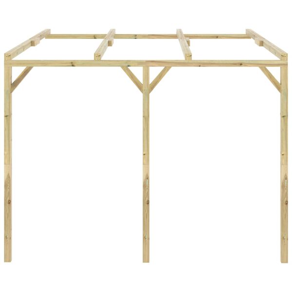vidaXL Veggmontert pergola 3x3x2,1 m tre