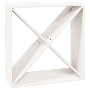 vidaXL Vinhylle hvit 62x25x62 cm heltre furu