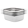 vidaXL Gastronormbeholdere 4 stk GN 1/2 100 mm rustfritt st&aring;l