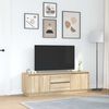 vidaXL TV-benk med LED-lys sonoma eik 160,5x41x50 cm