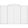 vidaXL Gabionkurver buede 2 stk 300x30x200/220 cm galvanisert jern