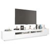 vidaXL TV-benk med LED-lys hvit 260x35x40 cm