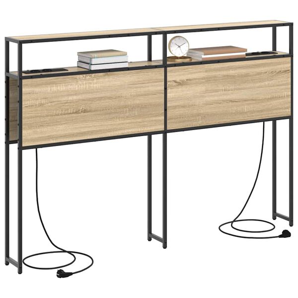 vidaXL Lagringshodegavl med hylle Sonoma eik 150 cm Konstruert tre