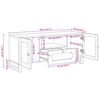 vidaXL TV-skap med skuff Brun 105 x 33 x 46 cm Massiv mango tre