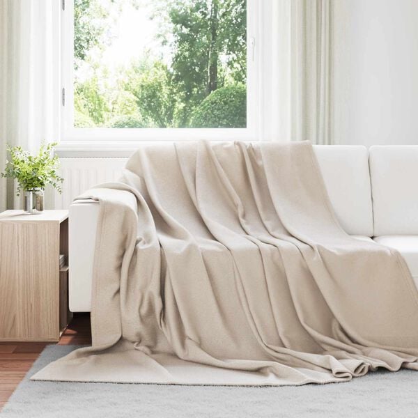 vidaXL Kastteppe Beige 270 x 240 cm Fleece