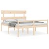 vidaXL Seniorseng med hodegavl 160x200 cm heltre