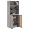 vidaXL Highboard grå sonoma 69,5x34x180 cm konstruert tre