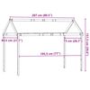 vidaXL Tak for barneseng hvit 207x80,5x151,5 cm heltre furu