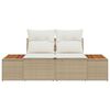 vidaXL Hagemøbelsofa Beige 184 x 62 x 85cm polyrotting