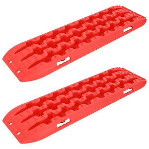 vidaXL Traction Board 2 stk. R&oslash;d 106 x 30,5 x 7 cm Forsterket nylon