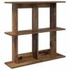vidaXL Vegghylle Veggmontert Brun 100 x 20 x 75 cm Konstruert tre